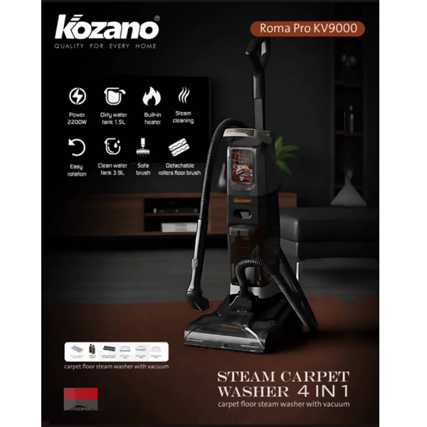 جاروبرقی، فرش شوی و بخارشوی 4در 1 کوزانو مدل Roma pro kv9000